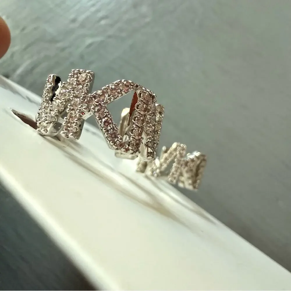 Michael Kors MK Bling Hoop Earrings NEW